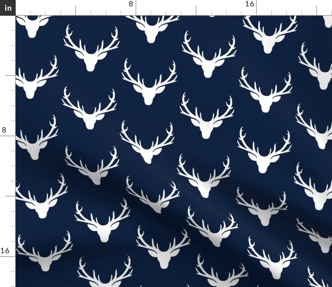 Navy + White Deer Antlers – Woodland Baby Nursery Kids Children baby Boy Bedding A