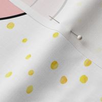 (jumbo scale) princess/prince pig - yellow dots