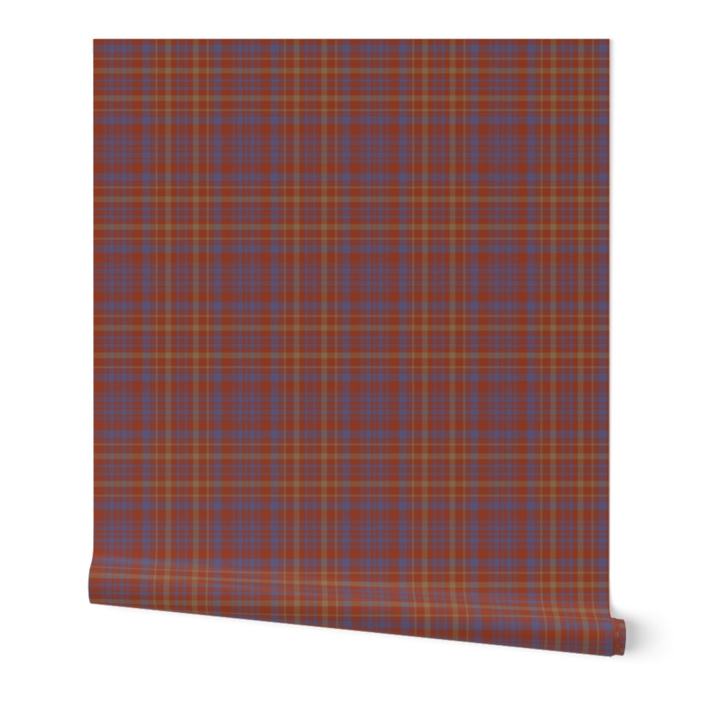 Campbell of Loudoun plaid from portrait, 7" weathered