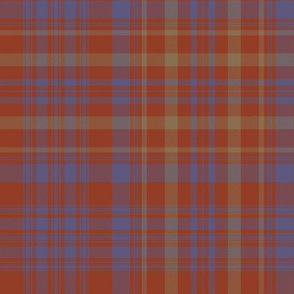 Campbell of Loudoun plaid from portrait, 12" weathered