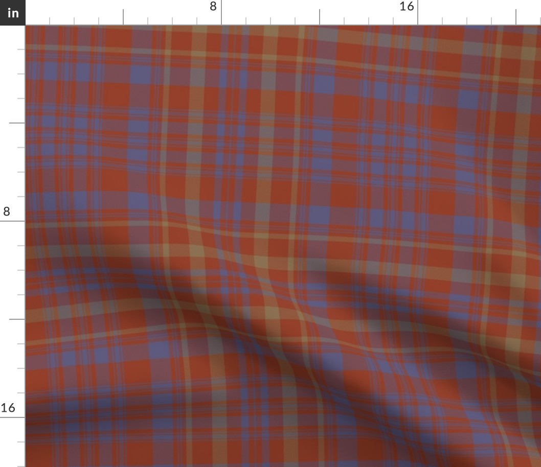 Campbell of Loudoun plaid from portrait, 12" weathered