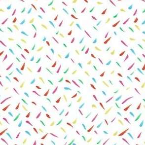 Multi-coloured Illustrated Rainbow Confetti Drawing