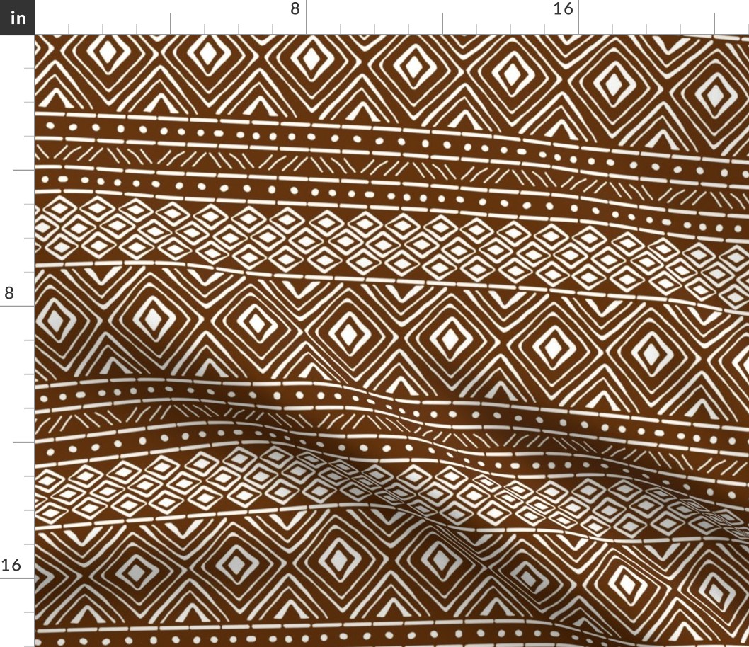 Ornate Mud Cloth - Brown // Small