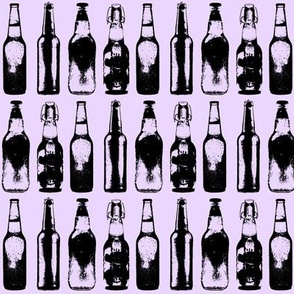 Beer Bottles on Lavender