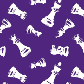 3d Chess Pieces // Purple