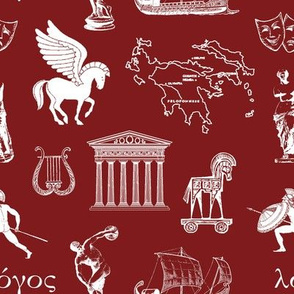 Ancient Greece // Burgundy // Small