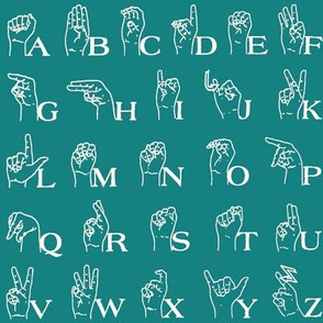 Sign Language Alphabet // Aqua