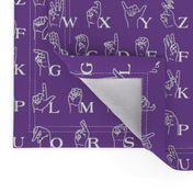 Sign Language Alphabet // Purple