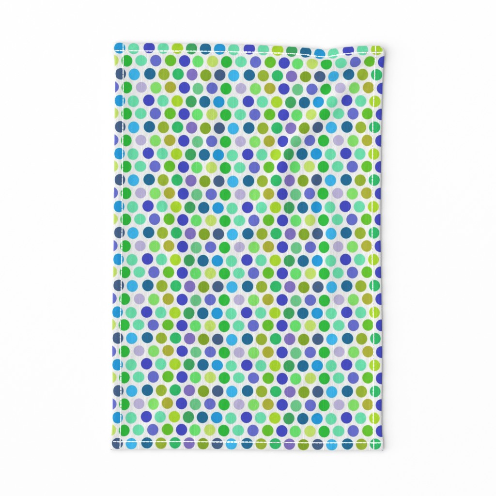 Blue green dots