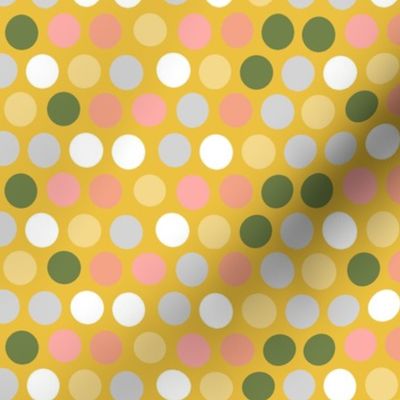 Bubbles, dots on yellow