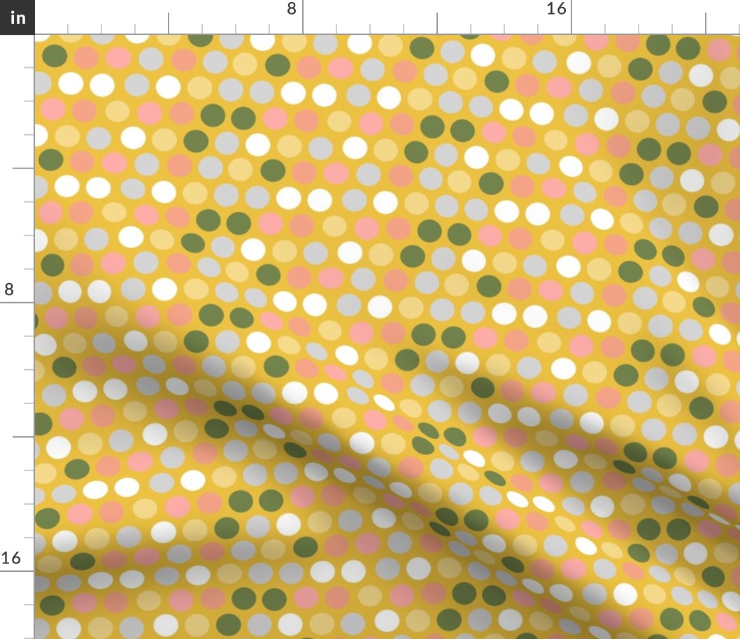 Bubbles, dots on yellow