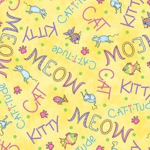 Cat Words Yellow