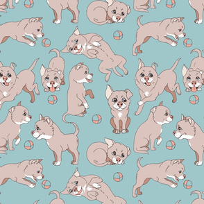 dogs pastel color