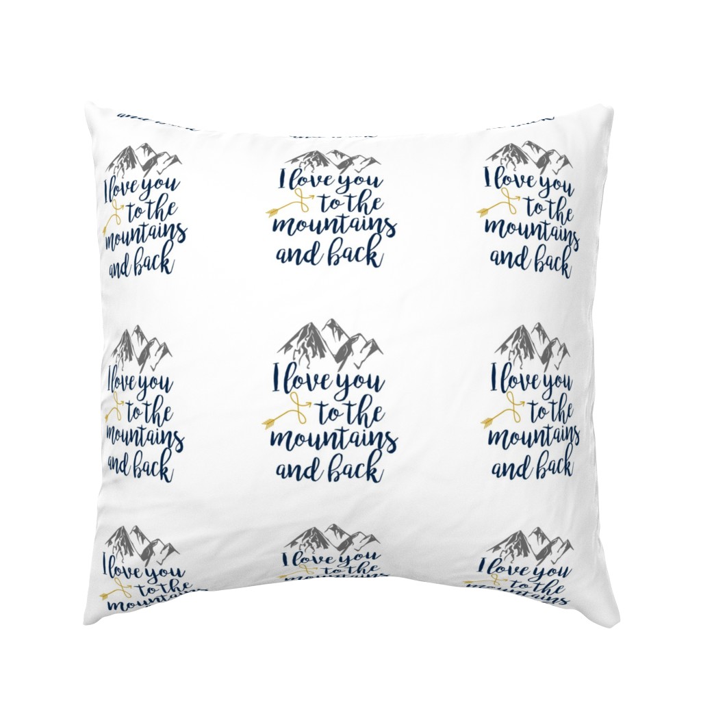 8 Inch - Love you to the Mountains and Back - Navy/Mustard