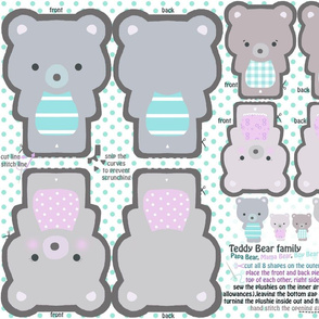 Teddy Bear plushie family