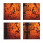 camo roses-orange/brown lomo