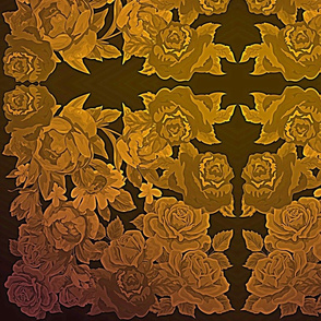 camo roses-orange/brown HDR