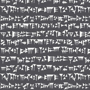 Babylonian Cuneiform on Grey // Small