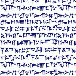 Babylonian Cuneiform in Blue // Small