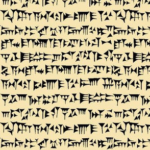 Babylonian Cuneiform on Tan // Small