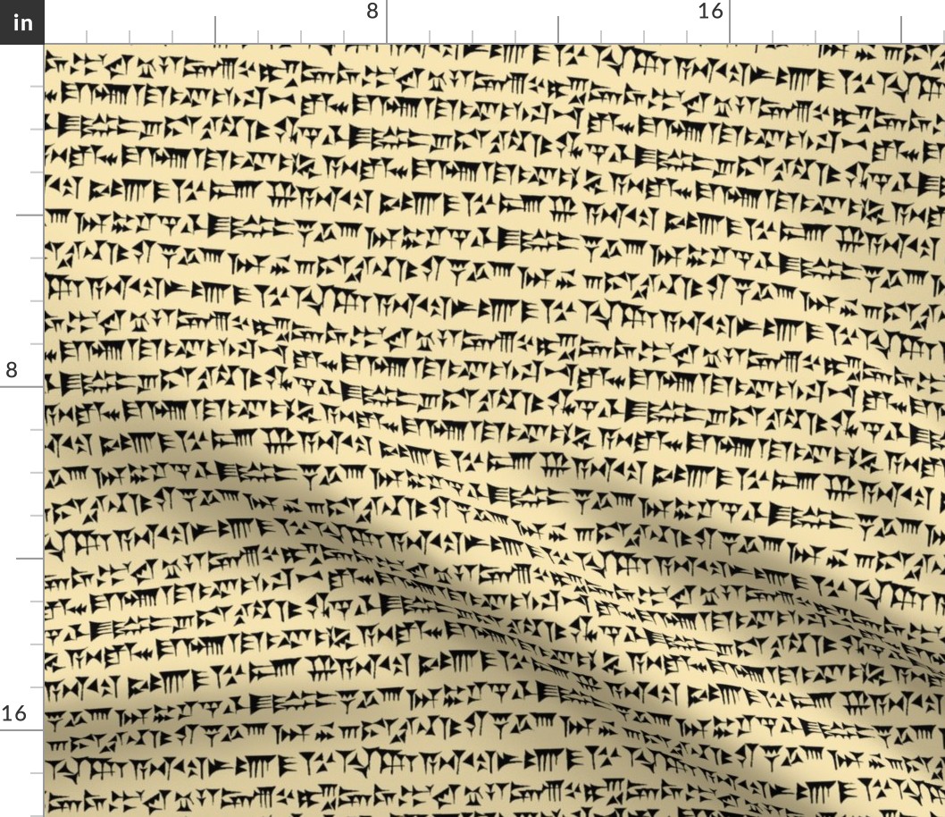 Babylonian Cuneiform on Tan // Small