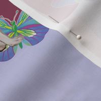 American Bulldog Fabric with Butterflies