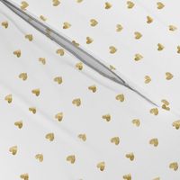 Gold hearts. White pattern