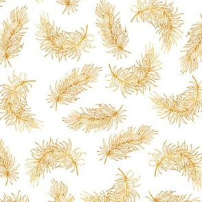 Gold feathers