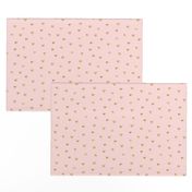 Gold and pink pattern. Hearts