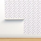 da valentines // love panda head hearts animal valentine's day fabric white