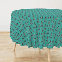 australian cattle dog blue coat fabric for cattle dog lover turquoise