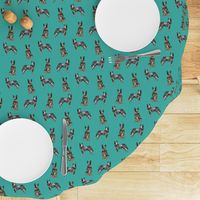 australian cattle dog blue coat fabric for cattle dog lover turquoise