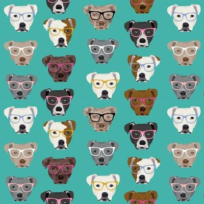 Pitty Dog Fabric, Wallpaper and Home Decor | Spoonflower
