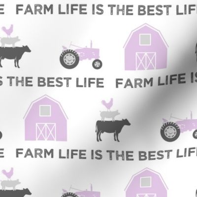 farm life is the best life - grey and purple farm collection