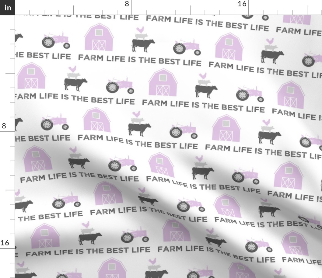 farm life is the best life - grey and purple farm collection