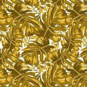 4" Tropical Leaves - Gold