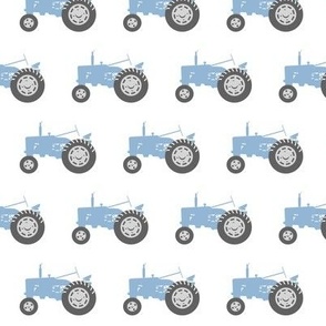 blue tractors - farm fabric