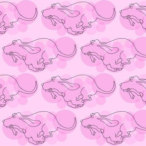 Basset Hounds Design in Pink