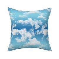 Fluffy Cloudy Blue Sky 