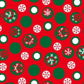 Circled Frosty Mod Red Green White