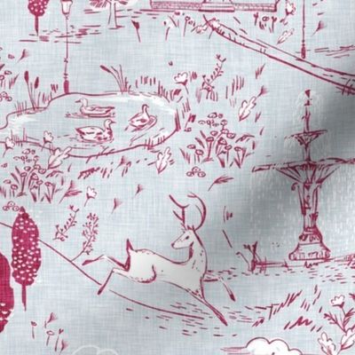 Le Parc Toile (raspberry) MED