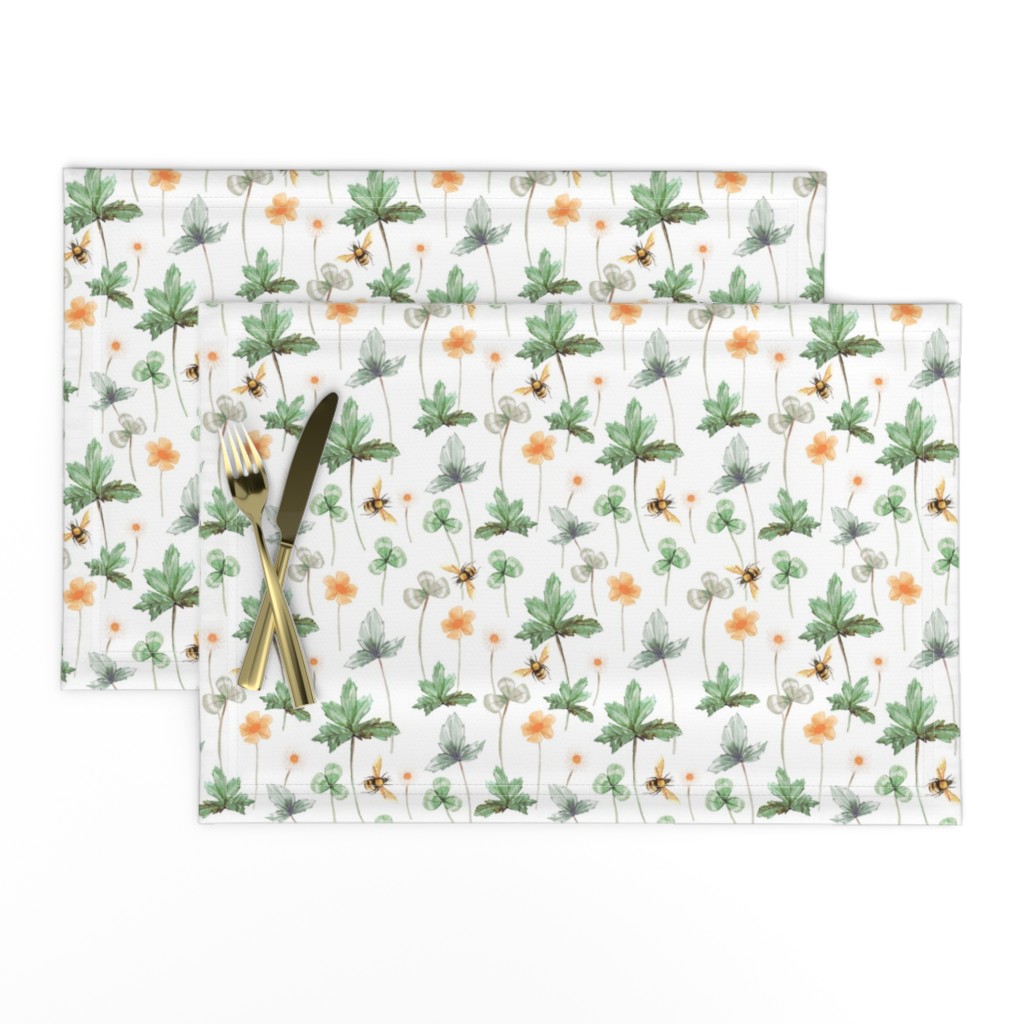 Meadow with Bees, White // large