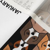 Ain't nothin' but hound dogs 2020 tea towel calendar