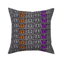 Monarch Butterflies on Gray Granite pattern