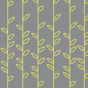 Vines in Grey and Yellow