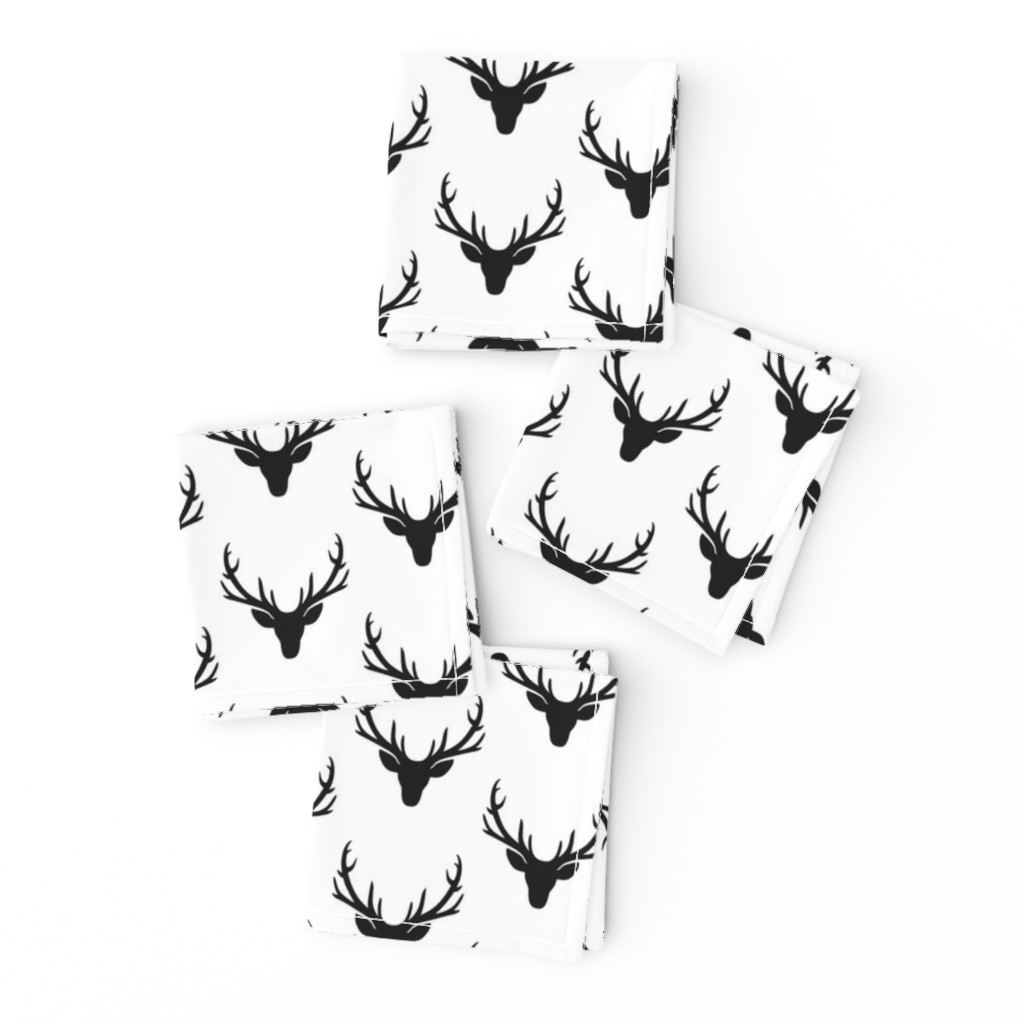 Black Deer Antlers – Woodland Baby Nursery Kids Children Baby Boy Bedding B