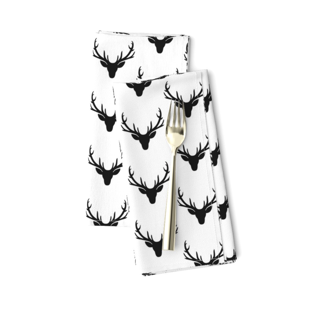 Black Deer Antlers – Woodland Baby Nursery Kids Children Baby Boy Bedding B