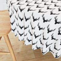 Black Deer Antlers – Woodland Baby Nursery Kids Children Baby Boy Bedding B