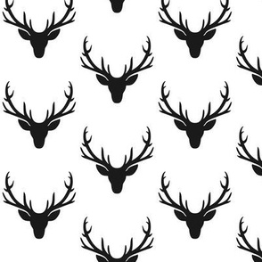 Black Deer Antlers – Woodland Baby Nursery Kids Children Baby Boy Bedding B