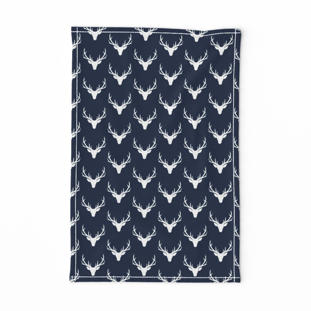 Navy + White Deer Antlers – Woodland Baby Nursery Kids Children baby Boy Bedding B